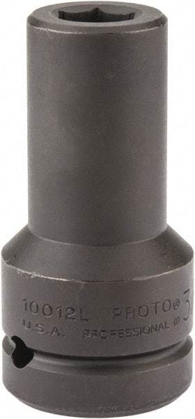 Proto - 1" Drive 3/4" Deep Impact Socket - 6 Points, 4" OAL - USA Tool & Supply