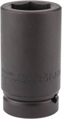 Proto - 1" Drive 36mm Deep Impact Socket - 6 Points, 4" OAL - USA Tool & Supply