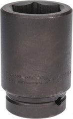 Proto - 1" Drive 46mm Deep Impact Socket - 6 Points, 4-1/8" OAL - USA Tool & Supply