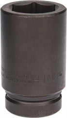 Proto - 1" Drive 41mm Deep Impact Socket - 6 Points, 4" OAL - USA Tool & Supply