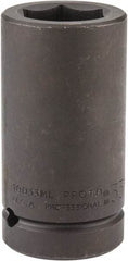 Proto - 1" Drive 33mm Deep Impact Socket - 6 Points, 4" OAL - USA Tool & Supply