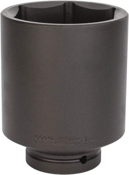 Proto - 1" Drive 4" Deep Impact Socket - 6 Points, 6-1/2" OAL - USA Tool & Supply