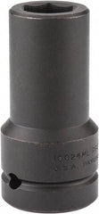 Proto - 1" Drive 24mm Deep Impact Socket - 6 Points, 4" OAL - USA Tool & Supply