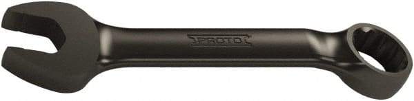 Proto - 1/4" 12 Point Offset Combination Wrench - 15° Offset Angle, 3-1/4" OAL, Steel, Black Finish - USA Tool & Supply