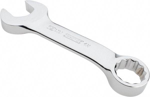 Proto - 19mm 12 Point Offset Combination Wrench - 15° Offset Angle, 6-15/64" OAL, Steel, Chrome Finish - USA Tool & Supply