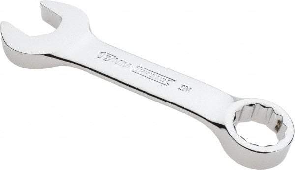 Proto - 17mm 12 Point Offset Combination Wrench - 15° Offset Angle, 5-1/16" OAL, Steel, Chrome Finish - USA Tool & Supply