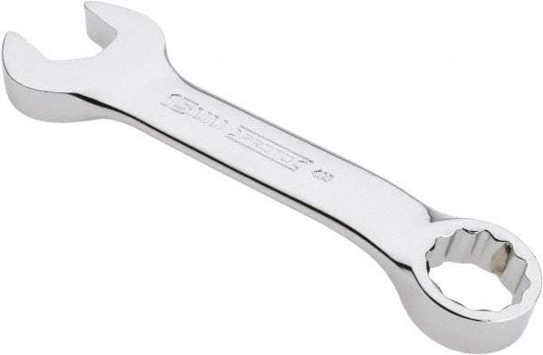Proto - 15mm 12 Point Offset Combination Wrench - 15° Offset Angle, 4-11/16" OAL, Steel, Chrome Finish - USA Tool & Supply