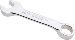 Proto - 14mm 12 Point Offset Combination Wrench - 15° Offset Angle, 4-1/2" OAL, Steel, Chrome Finish - USA Tool & Supply