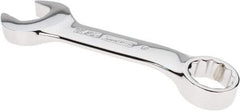 Proto - 11/16" 12 Point Offset Combination Wrench - 15° Offset Angle, 5-1/16" OAL, Steel, Chrome Finish - USA Tool & Supply