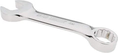 Proto - 5/8" 12 Point Offset Combination Wrench - 15° Offset Angle, 4-13/16" OAL, Steel, Chrome Finish - USA Tool & Supply