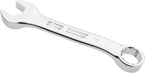 Proto - 7/16" 12 Point Offset Combination Wrench - 15° Offset Angle, 4-1/16" OAL, Steel, Chrome Finish - USA Tool & Supply