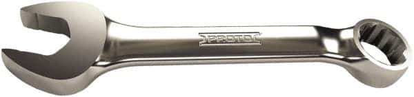 Proto - 1/4" 12 Point Offset Combination Wrench - 15° Offset Angle, 3-1/4" OAL, Steel, Chrome Finish - USA Tool & Supply