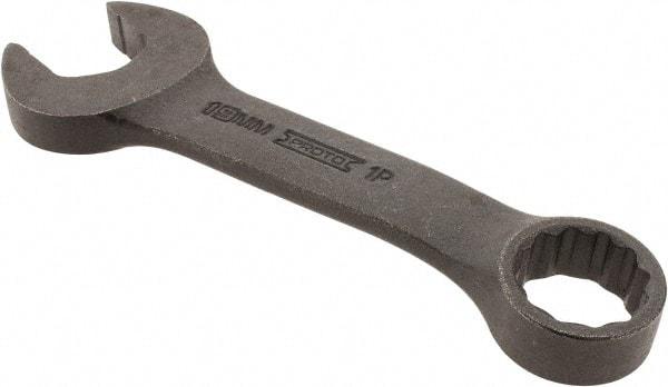 Proto - 19mm 12 Point Offset Combination Wrench - 15° Offset Angle, 5-7/16" OAL, Steel, Black Finish - USA Tool & Supply