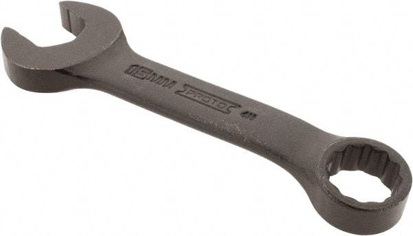 Proto - 15mm 12 Point Offset Combination Wrench - 15° Offset Angle, 4-11/16" OAL, Steel, Black Finish - USA Tool & Supply