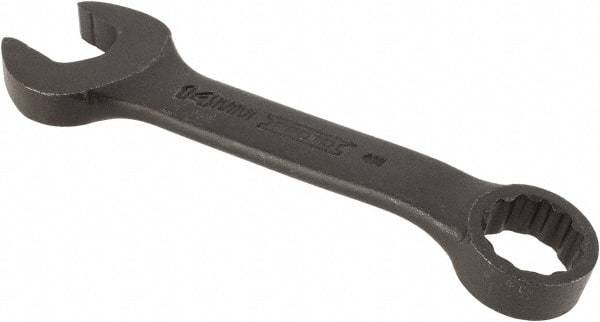 Proto - 14mm 12 Point Offset Combination Wrench - 15° Offset Angle, 4-1/2" OAL, Steel, Black Finish - USA Tool & Supply