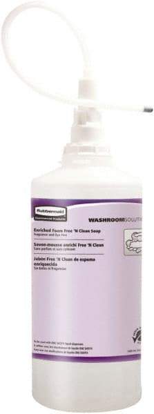 Rubbermaid - 1,600 mL Bottle Foam Soap - Clear, Fragrance Free Scent - USA Tool & Supply