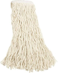 Rubbermaid - 5" White Head Band, Large Cotton Cut End Mop Head - 4 Ply, Side Loading Connection - USA Tool & Supply