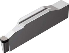 Sandvik Coromant - 0.5L123H1-0200 RE 2mm Cutting Width CBN Grooving Insert - 5mm Max Depth of Cut, Left Hand, 1mm Corner Radius, TiN Finish - USA Tool & Supply