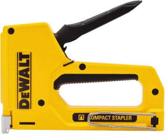 DeWALT - Manual Staple Gun - 1/4, 5/16, 3/8, 1/2" Staples, Yellow & Black, Aluminum - USA Tool & Supply