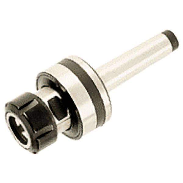 Iscar - MT3 Taper, Series ER32, Reamer Collet Chuck - 3.028 Inch Projection, 0.08 to 0.789 Inch Collet Capacity, 3.386 Inch Shank Length, Through Coolant - Exact Industrial Supply