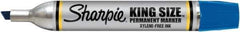 Sharpie - Blue Permanent Marker - Chisel Tip, AP Nontoxic Ink - USA Tool & Supply