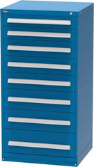 Vidmar - 8 Drawer, Modular Storage Cabinet - Steel, 30" Wide x 27-3/4" Deep x 59" High, Blue - USA Tool & Supply