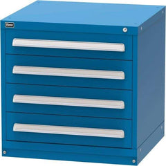 Vidmar - 4 Drawer, Modular Storage Cabinet - Steel, 30" Wide x 27-3/4" Deep x 30" High, Blue - USA Tool & Supply