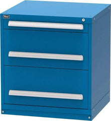 Vidmar - 3 Drawer, Modular Storage Cabinet - Steel, 30" Wide x 27-3/4" Deep x 33" High, Blue - USA Tool & Supply