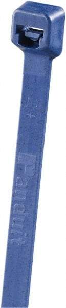 Panduit - 3.9" Long Blue Polypropylene Standard Cable Tie - 15 Lb Tensile Strength, 1.1mm Thick, 22mm Max Bundle Diam - USA Tool & Supply