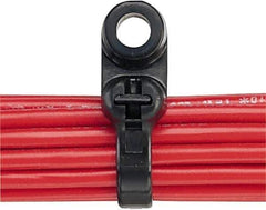 Panduit - 8-1/2" Long Black Nylon Barbed Cable Tie - 50 Lb Tensile Strength, 1.3mm Thick, 50.8mm Max Bundle Diam - USA Tool & Supply