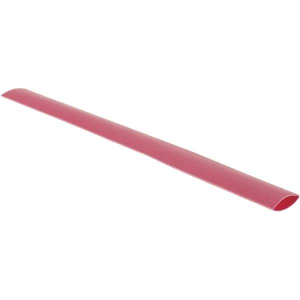 Value Collection - 6" Long Heat Shrink Electrical Tubing - Red - USA Tool & Supply