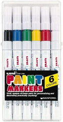 Sharpie - Black, Blue, Green, Red, White, Yellow Paint Marker - Line Tip, Oil Based - USA Tool & Supply