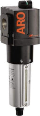 ARO/Ingersoll-Rand - 1" Port Coalescing Filter - Metal Bowl, Automatic Drain, 250 Max psi, 0.3 Micron Rating, 3.543" Long x 3.858" Wide x 9.315" High - USA Tool & Supply