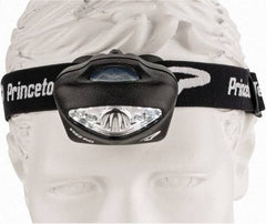 Princeton Tec - White LED Bulb, 205 Lumens, Hands-free Flashlight - Black Plastic Body, 3 AAA Alkaline Batteries Included - USA Tool & Supply