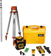 Johnson Level & Tool - 2,000' (Exterior) Measuring Range, 1/16" at 100' Accuracy, Self-Leveling Rotary Laser - 700 RPM, 1 Beam, NiMH Battery Included - USA Tool & Supply