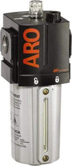 ARO/Ingersoll-Rand - 1/2" NPT, 250 Max psi Standard Modular Lubricator - Metal Bowl with Sight Glass, Aluminum Body, 156 CFM, 175°F Max Temp, 2.76" Long x 2.87" Wide x 7.165" High - USA Tool & Supply