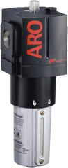 ARO/Ingersoll-Rand - 1" NPT, 250 Max psi Heavy Duty Modular Lubricator - Metal Bowl with Sight Glass, Aluminum Body, 330 CFM, 175°F Max Temp, 3.54" Long x 3.86" Wide x 10.11" High - USA Tool & Supply
