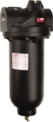 ARO/Ingersoll-Rand - 1" Port Coalescing Filter - Metal Bowl, Manual Drain, 300 Max psi, 0.01 Micron Rating, 7.8" Long x 7-3/4" Wide x 19.07" High - USA Tool & Supply