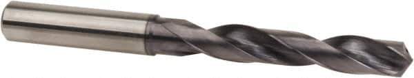 Accupro - 18mm 140° Solid Carbide Jobber Drill - TiAlN Finish, Right Hand Cut, Spiral Flute, Straight Shank, 143mm OAL, Special Type Point - USA Tool & Supply