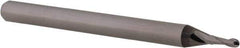 Accupro - 0.049" Diam, 0.147" LOC, 2 Flute Solid Carbide Ball End Mill - Uncoated, Single End, 1-1/2" OAL, 1/8" Shank Diam, Spiral Flute - USA Tool & Supply