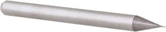 Accupro - 0.009" Diam, 0.027" LOC, 2 Flute Solid Carbide Ball End Mill - Uncoated, Single End, 1-1/2" OAL, 1/8" Shank Diam, Spiral Flute - USA Tool & Supply