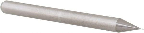 Accupro - 0.007" Diam, 0.021" LOC, 2 Flute Solid Carbide Ball End Mill - Uncoated, Single End, 1-1/2" OAL, 1/8" Shank Diam, Spiral Flute - USA Tool & Supply