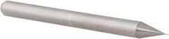Accupro - 0.007" Diam, 0.021" LOC, 2 Flute Solid Carbide Ball End Mill - Uncoated, Single End, 1-1/2" OAL, 1/8" Shank Diam, Spiral Flute - USA Tool & Supply