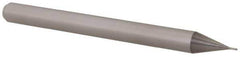 Accupro - 0.012" Diam, 0.036" LOC, 4 Flute Solid Carbide Ball End Mill - Uncoated, Single End, 1-1/2" OAL, 1/8" Shank Diam, Spiral Flute - USA Tool & Supply