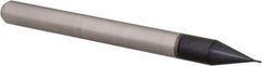Accupro - 0.011" Diam, 0.033" LOC, 4 Flute Solid Carbide Ball End Mill - AlTiN Finish, Single End, 1-1/2" OAL, 1/8" Shank Diam, Spiral Flute - USA Tool & Supply