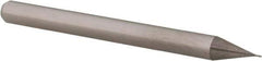 Accupro - 0.011" Diam, 0.033" LOC, 4 Flute Solid Carbide Ball End Mill - Uncoated, Single End, 1-1/2" OAL, 1/8" Shank Diam, Spiral Flute - USA Tool & Supply