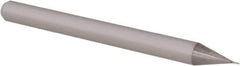 Accupro - 0.01" Diam, 0.03" LOC, 4 Flute Solid Carbide Ball End Mill - Uncoated, Single End, 1-1/2" OAL, 1/8" Shank Diam, Spiral Flute - USA Tool & Supply