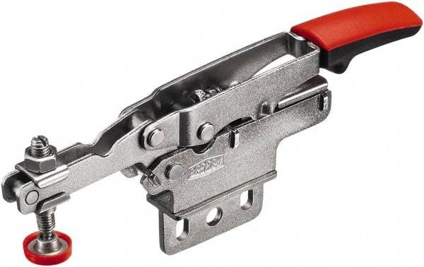 Bessey - 450 Lb Holding Capacity, Horizontal Handle, Manual Hold Down Toggle Clamp - U-Bar, Straight Base, Carbon Steel - USA Tool & Supply