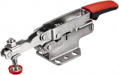 Bessey - 450 Lb Holding Capacity, Horizontal Handle, Manual Hold Down Toggle Clamp - U-Bar, Flanged Base, Carbon Steel - USA Tool & Supply