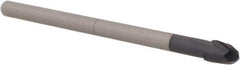 Accupro - 3/16" Diam, 9/32" LOC, 2 Flute Solid Carbide Ball End Mill - AlTiN Finish, Single End, 2-1/2" OAL, 5/32" Shank Diam, Spiral Flute - USA Tool & Supply